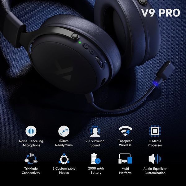 Навушники бездротові ігрові MCHOSE V9Pro v 9 V9 Pro 3011901075 фото
