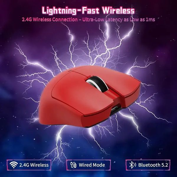 Мишка Ігрова бездротова миша Attack Shark X11SE se RED 3031160122 фото