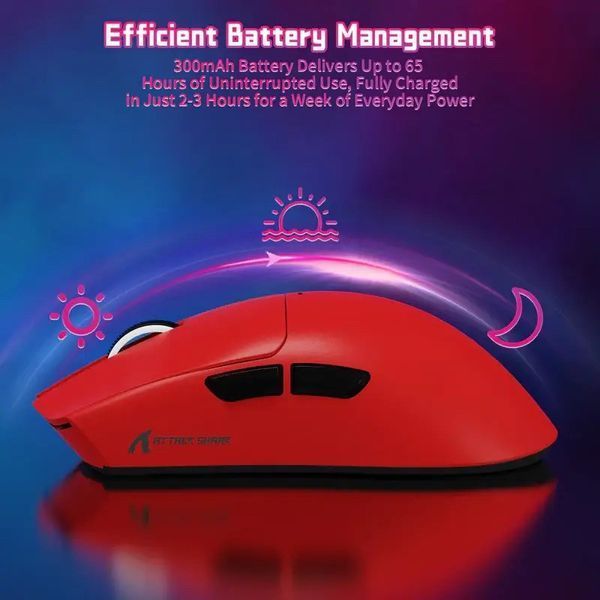 Мишка Ігрова бездротова миша Attack Shark X11SE se RED 3031160122 фото