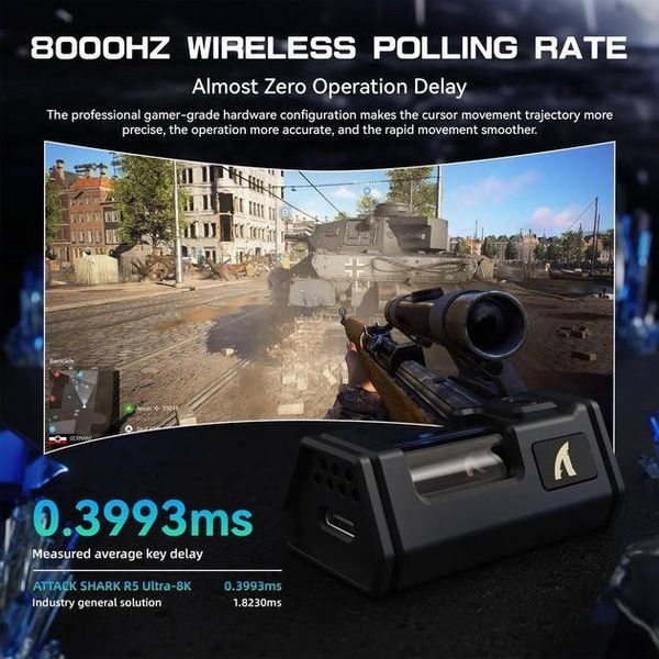 Мишка Ігрова Бездротова Attack Shark R5 ULTRA 3031168403 фото
