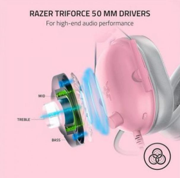 Навушники Razer BlackShark V2 X PINK розові new 2025 2574827760 фото