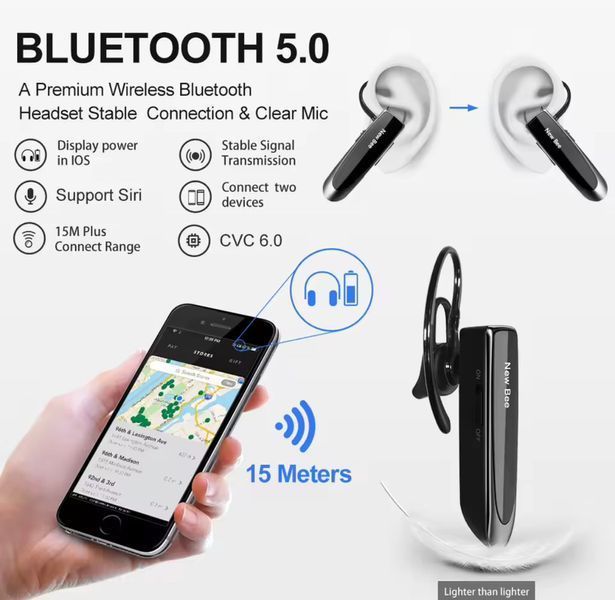 Бездротова bluetooth гарнітура New Bee LC-B45 2837144292 фото